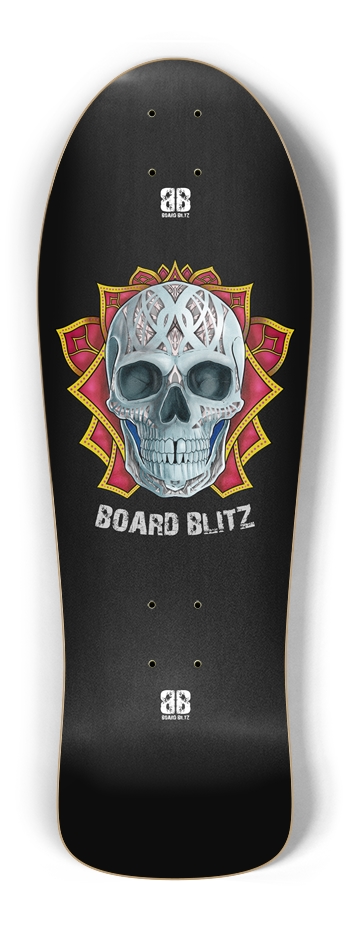 Skull Head Black Old School Deck Old School Shape