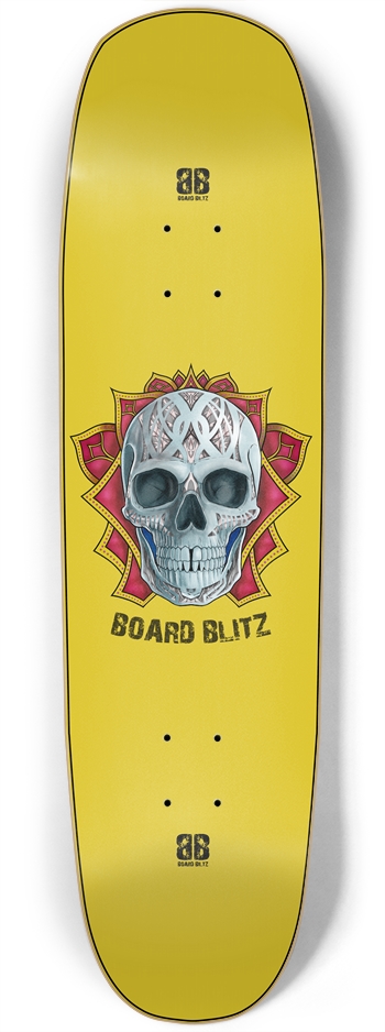 Skull Head Yellow SN 8.75" x33.25" Deck Square Nose