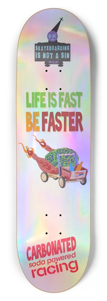 Racing Wagon Holographic 8.75 8-3/4 Inch Skateboard