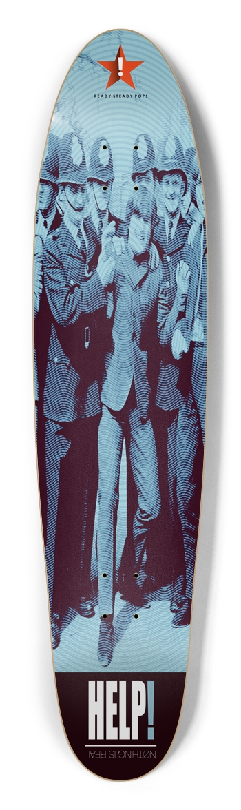 HELP! (Nothing Is Real) Custom Longboard Deck Longboard Shape