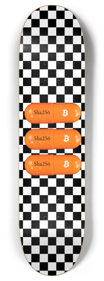 Orange Pills retro  8 Inch Skateboard Deck
