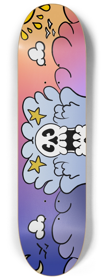 The Skull and His Wave 8-1/4 Skateboard Deck