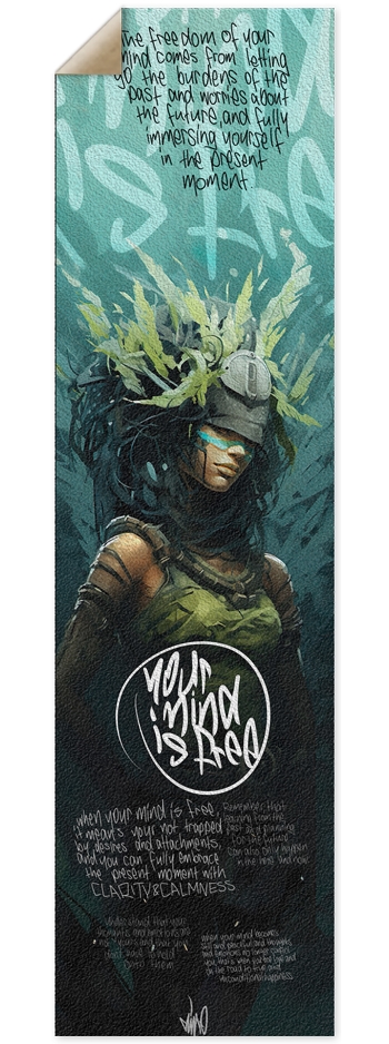 Your mind is free - Custom Griptape 9 x 33 Inch Griptape