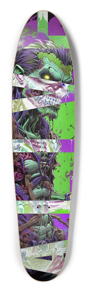 Longboard | ALIVE ZOMBIE (GREEN+PURPLE) Longboard Shape