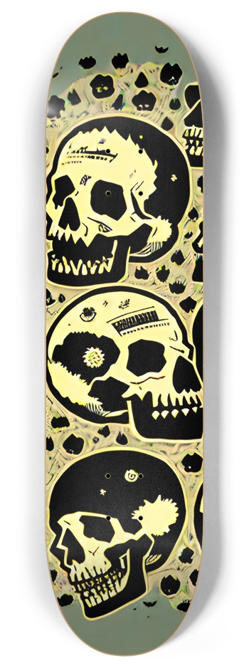 Bohemian Skulls Deck 8 Inch Skateboard Deck