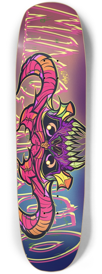 Horny Skull Custom Skateboard Square Nose