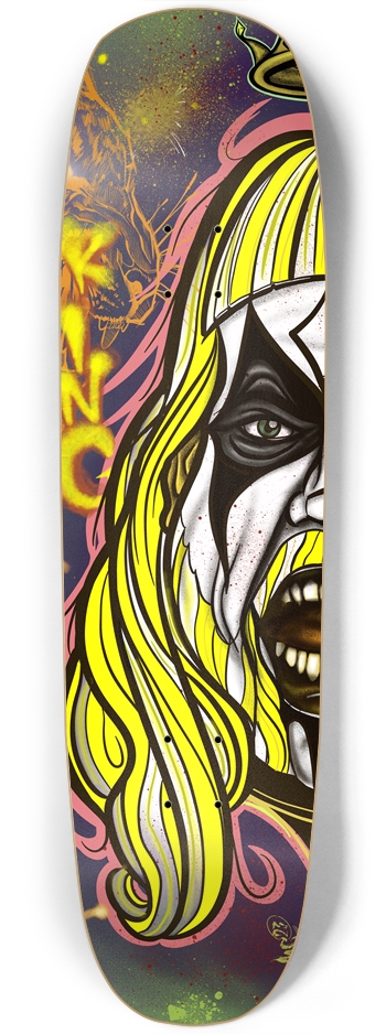 Tiger King Diamond Custom Skateboard Square Nose