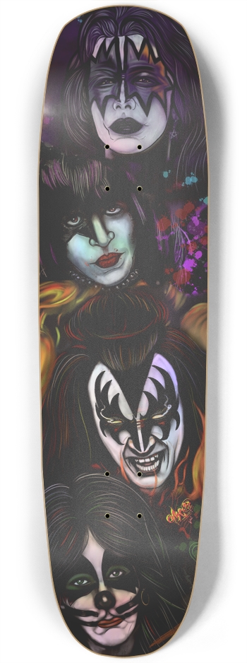 Kiss Me Custom Skateboard Square Nose