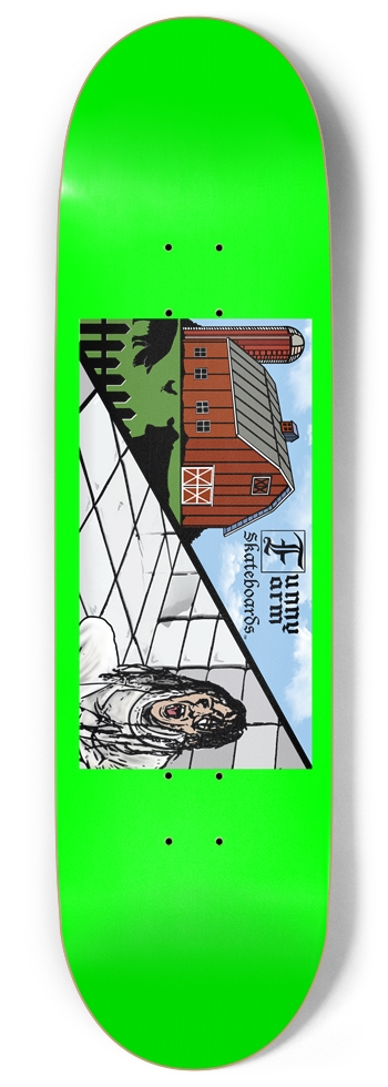 Farm Asylum - 9.0" x 34" - Green 9 Inch Skateboard