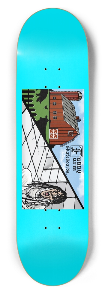 Farm Asylum - 8.75" x 33" - Turquoise  8-3/4 Inch Skateboard