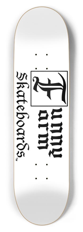 Funny Farm Skateboards Logo - 8.5" x 33" 8-1/2 Skateboard Deck