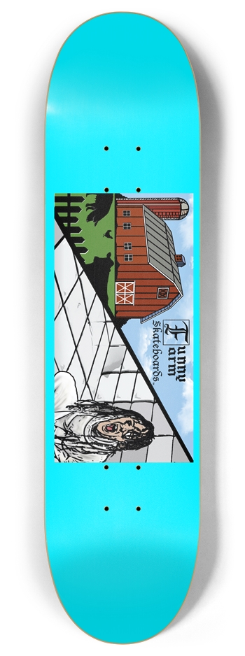 Farm Asylum - 8.0" x 32" - Turquoise 8 Inch Skateboard Deck