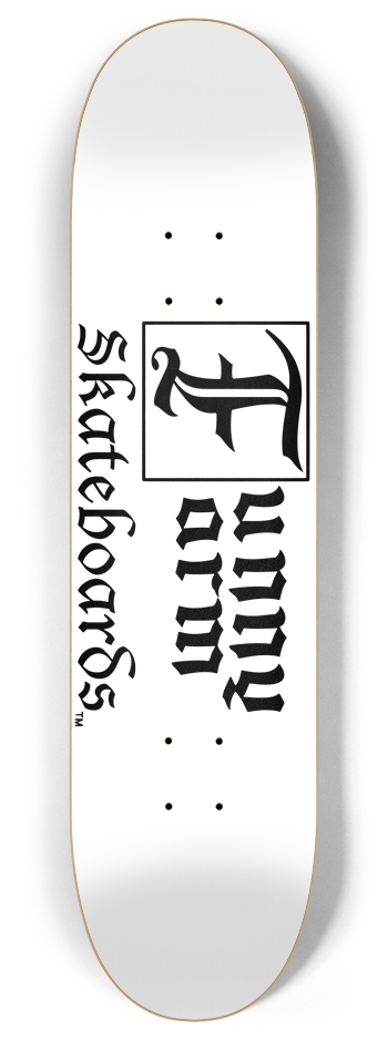 Funny Farm Skateboards Logo - 8.0" x 32" 8 Inch Skateboard Deck