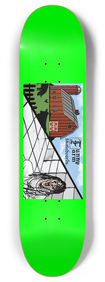 Farm Asylum - 8.0" x 32" - Green 8 Inch Skateboard Deck