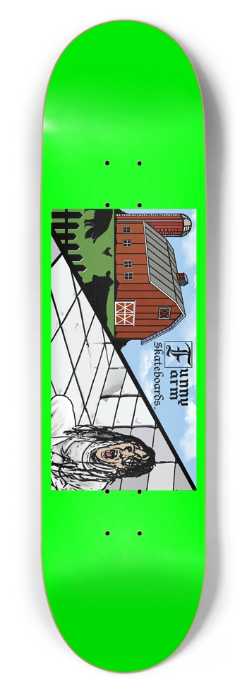 Farm Asylum - 8.5" x 32" - Green 8-1/2 Skateboard Deck