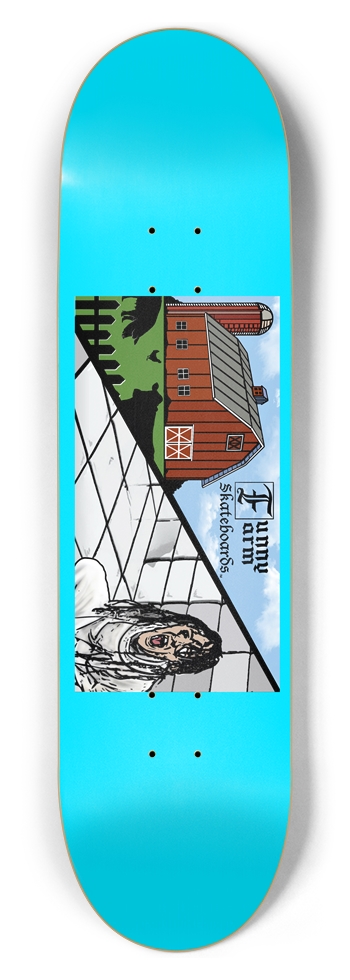 Farm Asylum - 8.50" x 32" - Turquoise 8-1/2 Skateboard Deck