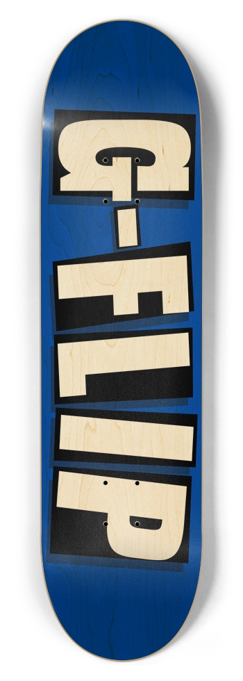 Natural Wood Blue 8-1/2 Skateboard Deck