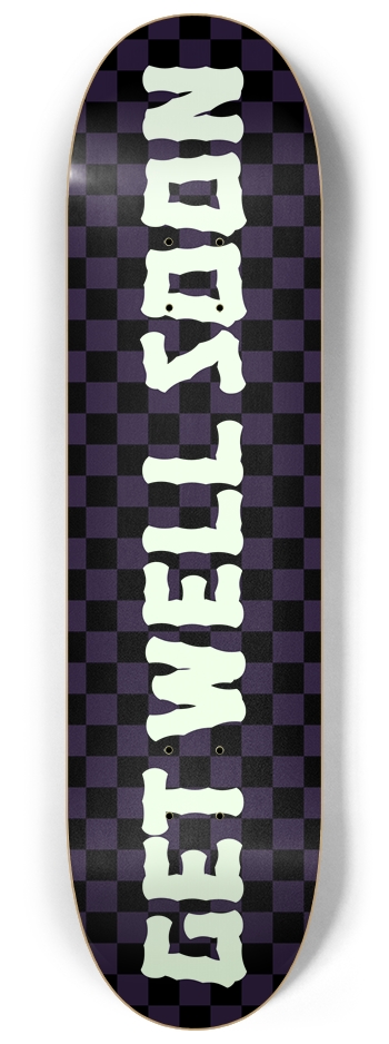 GWS OG Purple Checkerboard (GITD) 8-1/4 Skateboard Deck