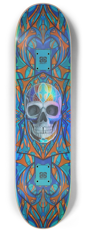 Blitz Skull No. 3 (HOLOGRAPHIC) 8.25” x 32” 8-1/4 Skateboard Deck