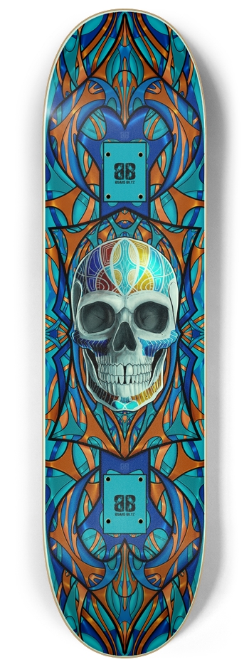 Blitz Skull No. 03 (Glow) 8.25” x 32” 8-1/4 Skateboard Deck