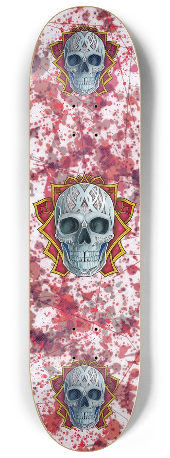 Tri Blitz Skull 8.25” x 32” 8-1/4 Skateboard Deck