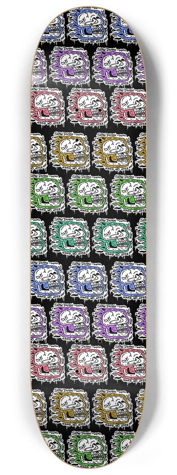 Slow Down Don't Look Back Keep on Going Black 8-1/4 Skateboard Deck