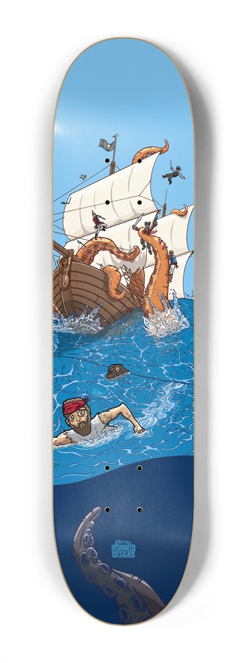 Kraken 7.25" (KIDS) 7-1/4 Mini/Kid Skateboard