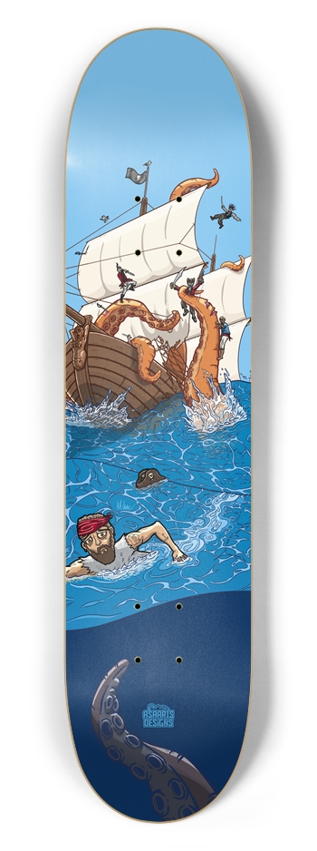 Kraken 7.5" 7-1/2 Skateboard Deck