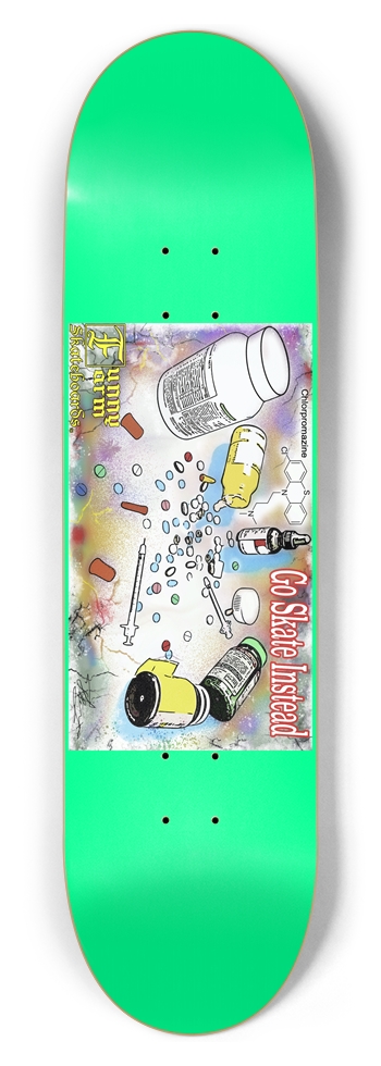 Go Skate Instead - 8.5" x 32" - Jade 8-1/2 Skateboard Deck