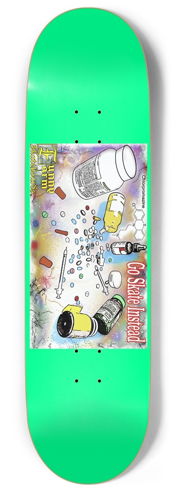 Go Skate Instead - 9.0" x 34" - Jade 9 Inch Skateboard