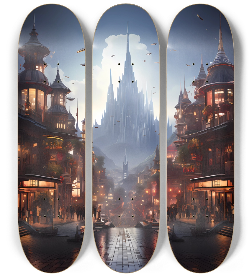 3 Deck Series - Futuristic City 3 Deck Wall Series