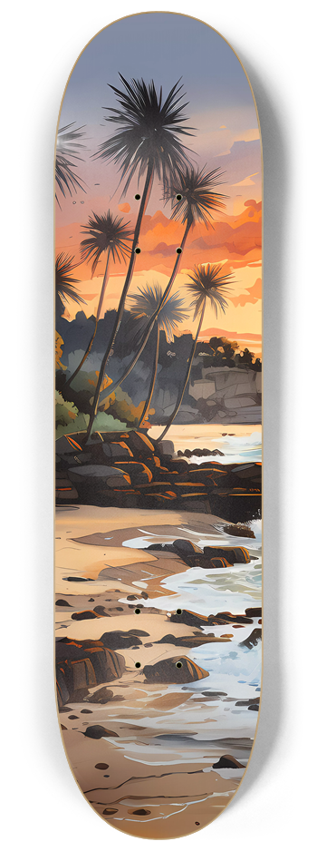 3 Deck Series - Sunset Surf #1 8-1/4 Skateboard Deck