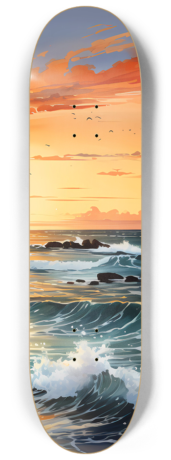 3 Deck Series - Sunset Surf #3 8-1/4 Skateboard Deck