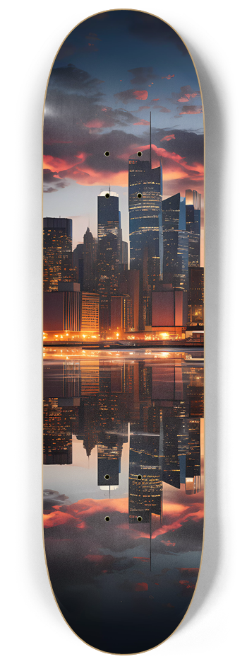 3 Deck Series - NYC Skyline #2 8-1/4 Skateboard Deck