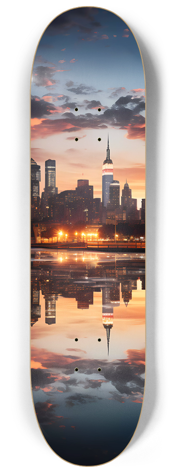 3 Deck Series - NYC Skyline #3 8-1/4 Skateboard Deck