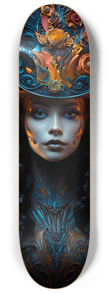 3 Deck Series - Neon Victorian Girls #2 8-1/4 Skateboard Deck