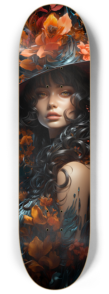 3 Deck Series - Neon Victorian Girls #3 8-1/4 Skateboard Deck