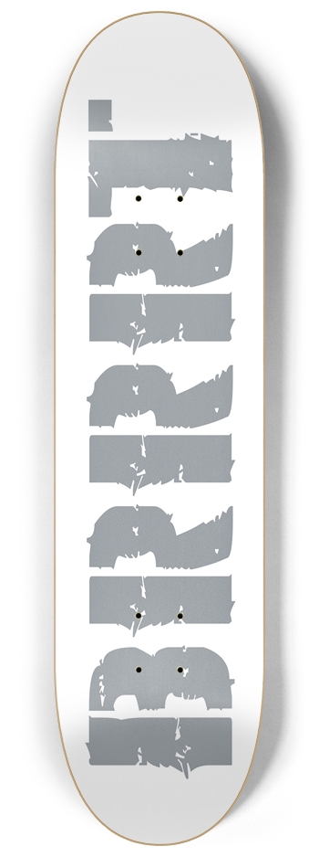 BRRRT White 8-1/4 Skateboard Deck