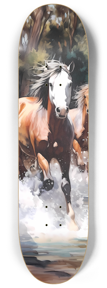 3 Deck Series -Wild Horses #3 8-1/4 Skateboard Deck