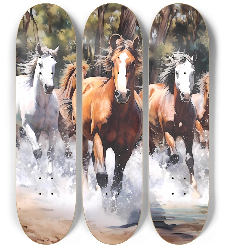 3 Deck Series -Wild Horses 3 Deck Wall Series