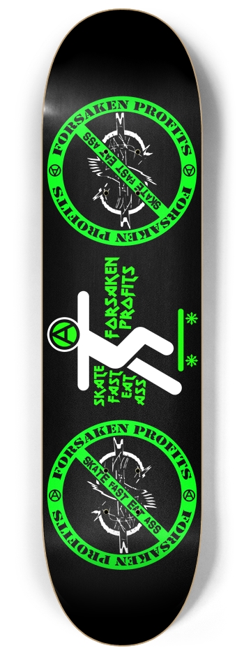 Green SFEA 8.25 x 32.25 In 8-1/4 Skateboard Deck