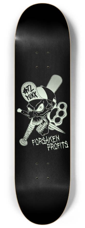 Glow in the Dark ATL PUNX 8.25 x 32.25 In 8-1/4 Skateboard Deck