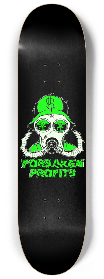Glow in th Dark Gasmask 8.25 x 32.25 In 8-1/4 Skateboard Deck