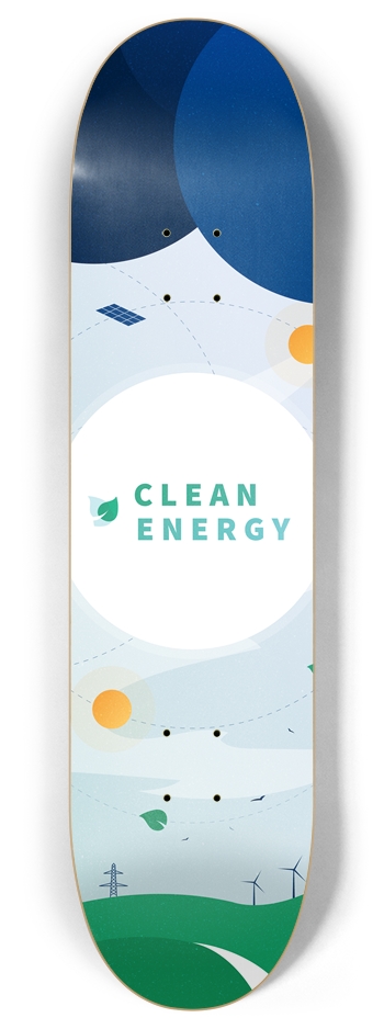 Clean Energy Updated 8 Inch Skateboard Deck