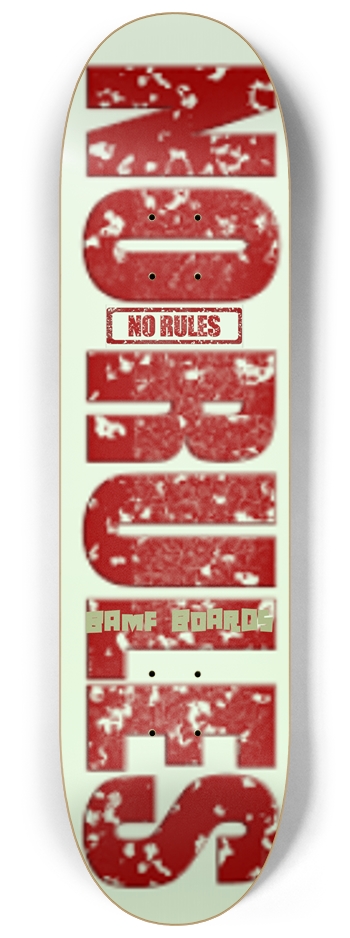 NO RULES Night Glow 8-1/4 Skateboard Deck