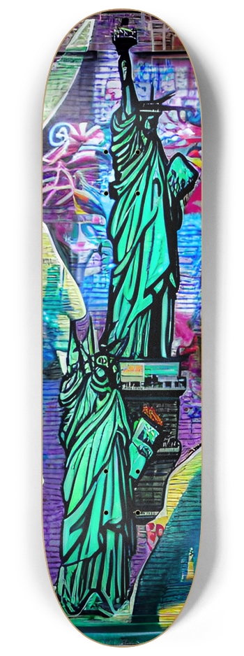 Lady Liberty Graffiti Skateboard 8-1/4 Skateboard Deck