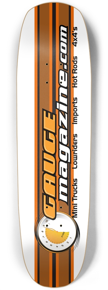 Gauge Magazine Traditional Custom Skateboard Square Nose