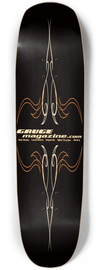 Gauge Magazine Pinstripe Custom Skateboard Square Nose