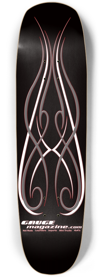 Gauge Magazine Pinstripe Custom Skateboard Square Nose