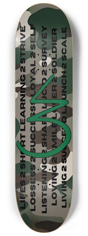 1st Edition L2S "Camo" 8-1/4 Skateboard Deck